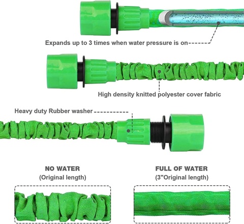 VENQI MARKOWY WĄŻ OGRODOWY ROZCIĄGLIWY ELASTYCZNY 5M