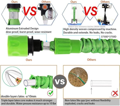 VENQI MARKOWY WĄŻ OGRODOWY ROZCIĄGLIWY ELASTYCZNY 5M