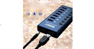 WLXKJY HUB USB 3.0 7-PORT ALUMINIOWY SZYBKI TRANSFER DANYCH I ŁADOWANIE