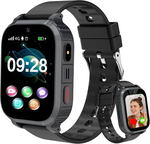 Smartwatch dziecięcy 4G GPS SOS wideorozmowy ekran dotykowy HD