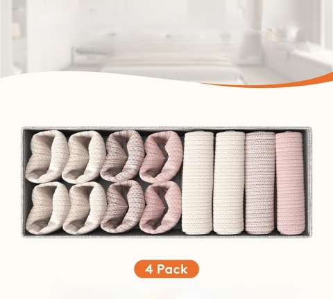 ZESTAW 4 SZUFLADOWYCH ORGANIZERÓW DO KOMODY SZUFLADY IFEWIT