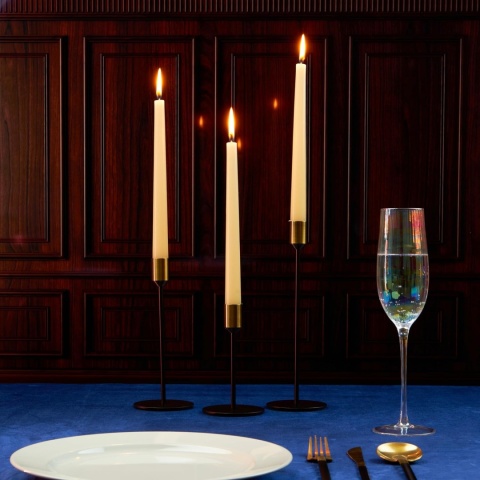 ZESTAW 50x STOŻKOWYCH ŚWIEC IVORY DECO EXPRESS