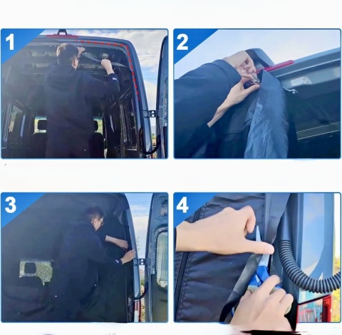 ZWPART SIATKA MOSKITIERA DO VAN FORD TRANSIT MK8/9 H3 2014-2024 TYLNA KLAPA