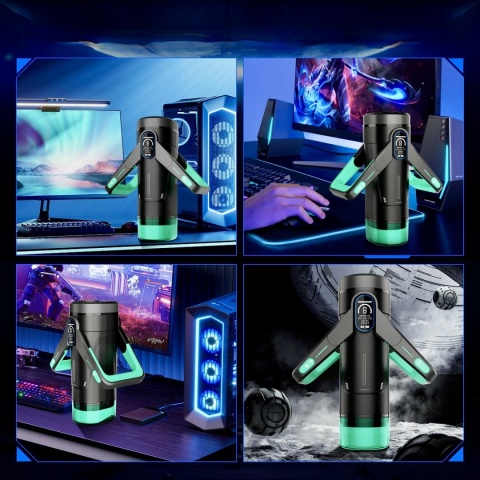 AUTOMATYCZNY MASTURBATOR MĘSKI WIBRUJĄCY POSUWISTY SEX ZABAWKA 9 TRYBÓW