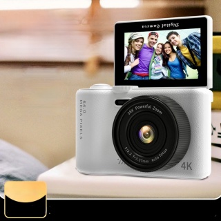 Aparat Cyfrowy 4K 64 MP WiFi Obrotowy 180° Zoom 16x Karta 32 GB