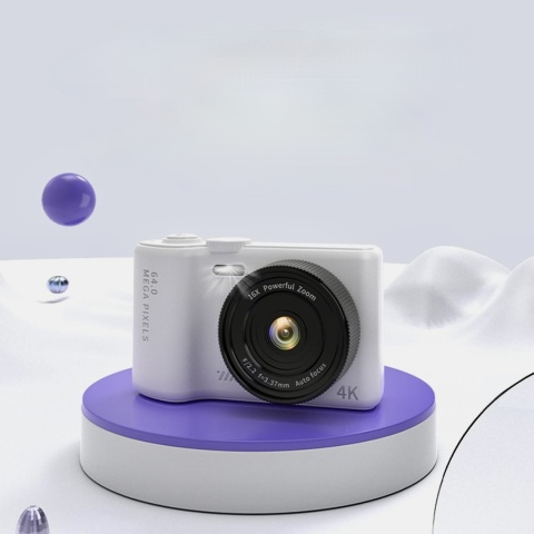 Aparat Cyfrowy 4K 64 MP WiFi Obrotowy 180° Zoom 16x Karta 32 GB