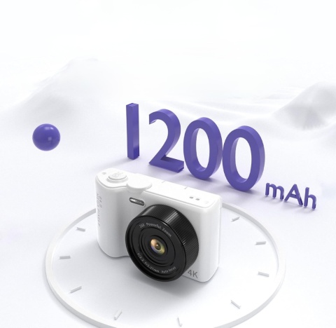 Aparat Cyfrowy 4K 64 MP WiFi Obrotowy 180° Zoom 16x Karta 32 GB