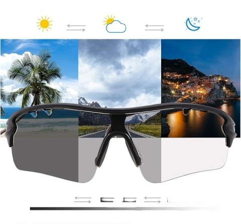 BANGLONG OKULARY ROWEROWE SPORTOWE SAMOBARWNE UNISEX OCHRONA UV400