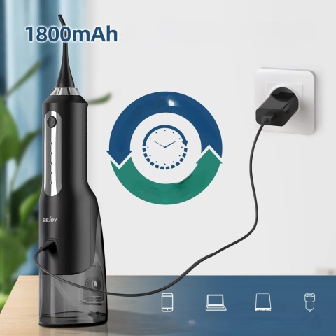 BEZPRZEWODOWY IRYGATOR DO JAMY USTNEJ ELEKTRYCZNY WODOODPORNY 270 ML