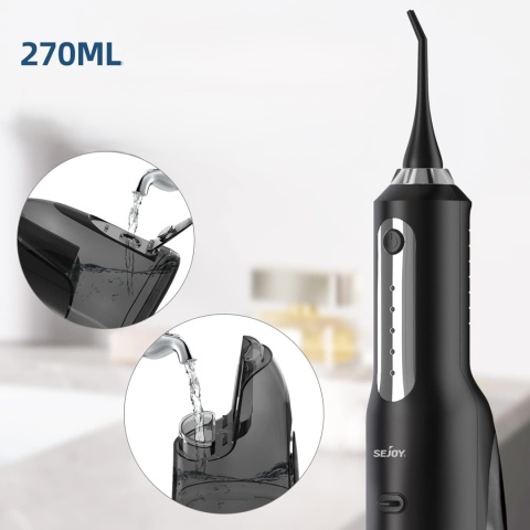 BEZPRZEWODOWY IRYGATOR DO JAMY USTNEJ ELEKTRYCZNY WODOODPORNY 270 ML