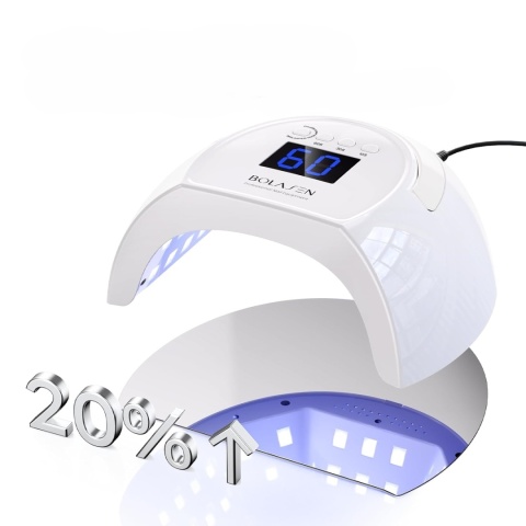 BOLASEN PROFESJONALNA LAMPA UV DO PAZNOKCI ŻELOWYCH PRAWDZIWA LAMPA LED 80W