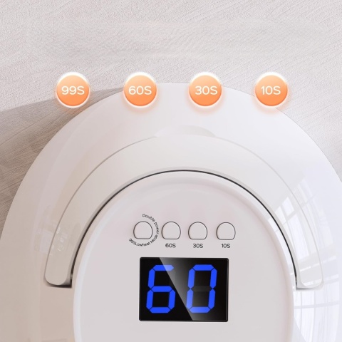 BOLASEN PROFESJONALNA LAMPA UV DO PAZNOKCI ŻELOWYCH PRAWDZIWA LAMPA LED 80W