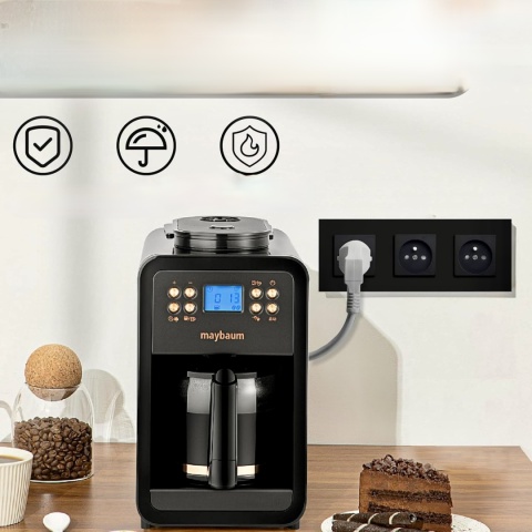 BSEED GNIAZDO ŚCIENNE POTRÓJNE 3-BIEGUNOWE RAMKA ZE SZKŁA HARTOWANEGO