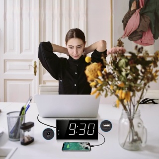 Budzik Cyfrowy LED MCSQUUL CR1001E USB