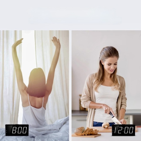 Budzik Cyfrowy LED MCSQUUL CR1001E USB