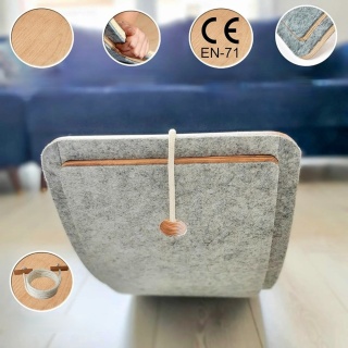 DESKA DO BALANSOWANIA KİNDBOS Z DREWNA Z OCHRONĄ PALCÓW DLA DZIECI 80x30 CM