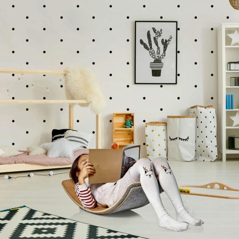 DESKA DO BALANSOWANIA KİNDBOS Z DREWNA Z OCHRONĄ PALCÓW DLA DZIECI 80x30 CM