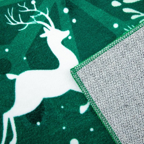 Dywan Świąteczny Dywanik Święta Carvapet 90 x 150 cm Antypoślizgowy Renifer