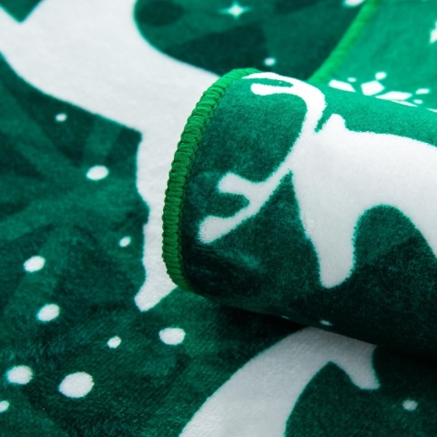 Dywan Świąteczny Dywanik Święta Carvapet 90 x 150 cm Antypoślizgowy Renifer