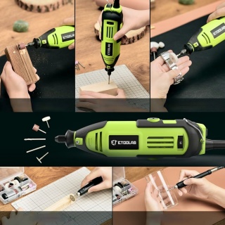 ETOOLAB WIELOFUNKCYJNY ZESTAW PRECYZYJNE NARZĘDZIE OBROTOWE 200W PORZĄDNY