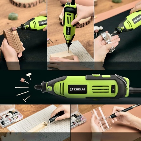 ETOOLAB WIELOFUNKCYJNY ZESTAW PRECYZYJNE NARZĘDZIE OBROTOWE 200W PORZĄDNY