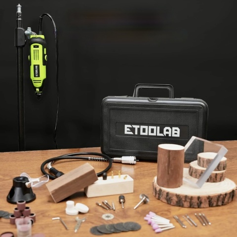 ETOOLAB WIELOFUNKCYJNY ZESTAW PRECYZYJNE NARZĘDZIE OBROTOWE 200W PORZĄDNY