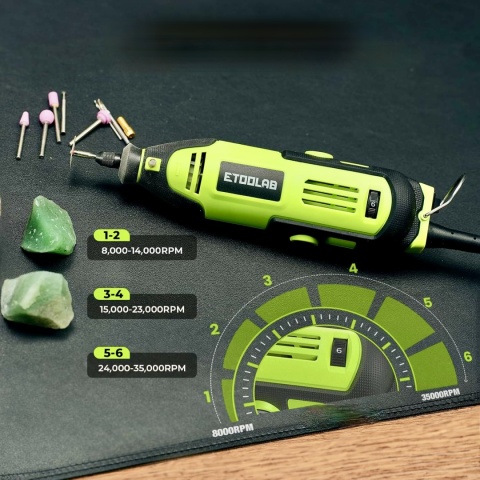 ETOOLAB WIELOFUNKCYJNY ZESTAW PRECYZYJNE NARZĘDZIE OBROTOWE 200W PORZĄDNY