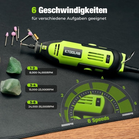 ETOOLAB WIELOFUNKCYJNY ZESTAW PRECYZYJNE NARZĘDZIE OBROTOWE 200W PORZĄDNY