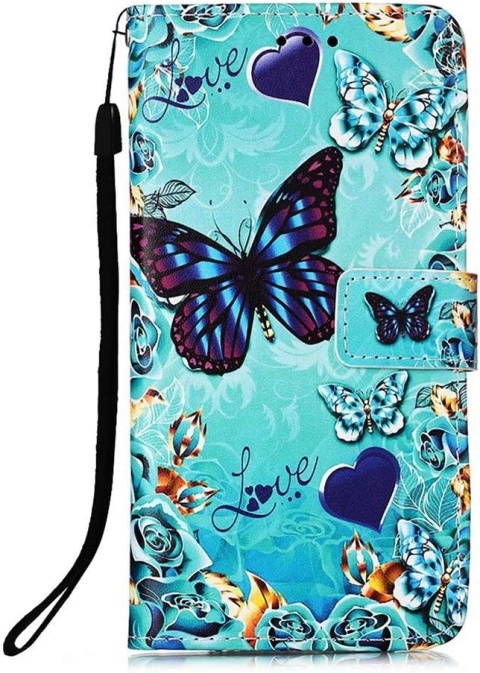 Etui Z Klapką Na Samsung Galaxy A11 M11 Skóra Do Telefonu PU 3D Motyl