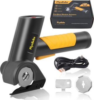 FLYDIDA AKUMULATOROWE NOŻYCZKI DO PAPIERU TEKTURY DYWANÓW SKÓRY 4V 2 OSTRZA