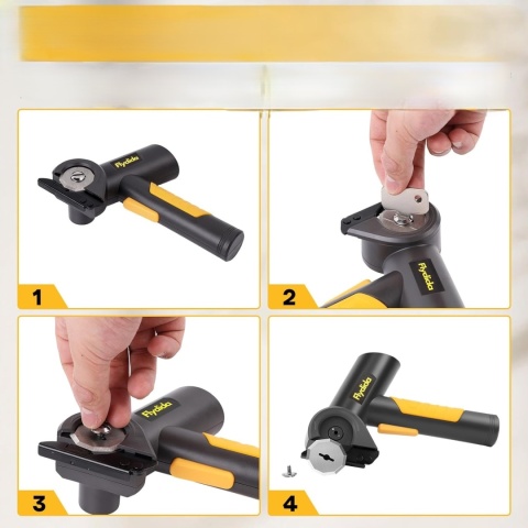 FLYDIDA AKUMULATOROWE NOŻYCZKI DO PAPIERU TEKTURY DYWANÓW SKÓRY 4 V 2 OSTRZA