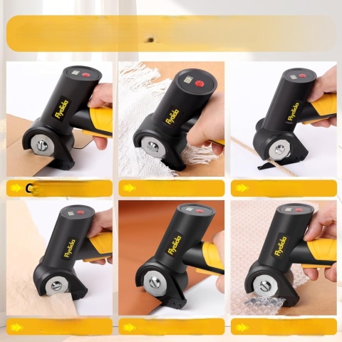 FLYDIDA AKUMULATOROWE NOŻYCZKI DO PAPIERU TEKTURY DYWANÓW SKÓRY 4 V 2 OSTRZA