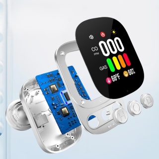 GEDSFFATI DETEKTOR CZUJNIK CZADU I TLENKU WĘGLA Z WTYCZKĄ