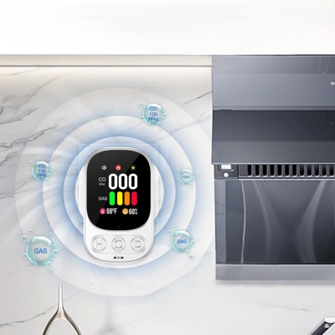 GEDSFFATI DETEKTOR CZUJNIK CZADU I TLENKU WĘGLA Z WTYCZKĄ