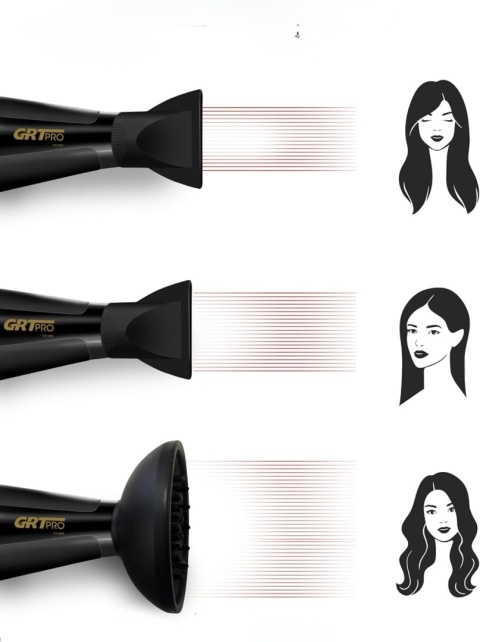 GRT PRO PROFESJONALNA SUSZARKA DO WŁOSÓW JONOWA 2400W Z DYFUZOREM PORZĄDNA