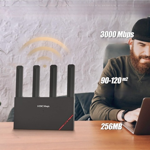 H3C MAGIC ROUTER WIFI WLAN 5/2.4 GH NX30 ZASIĘG NA 120 M KWADR PORZĄDNY