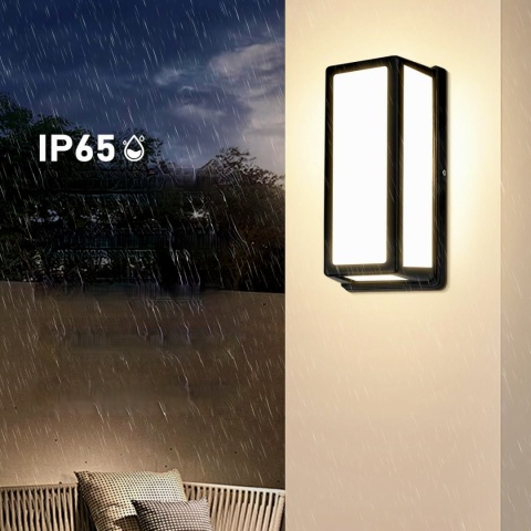 HIGHSAM LAMPY ŚCIENNE ZEWNĘTRZNE Z CZUJNIKIEM RUCHU 24W CIEPŁA BIEL 3000 K