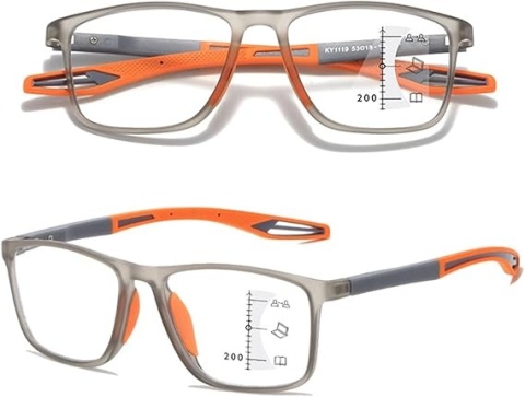 KOOSUFA PROGRESYWNE OKULARY ANTYNIEBIESKIE OKULARY DO CZYTANIA Z OŚWIETLENIEM MĘŻCZYŹNI ULTRALIGHT 1.0