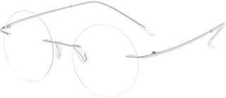 KOOSUFA TYTANOWE OKRĄGŁE OKULARY DO CZYTANIA FILTR ŚWIATŁA NIEBIESKIEGO UNISEX SREBRO 2.0