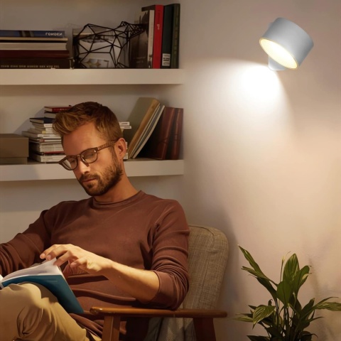 LAMPA ŚCIENNA LED DO WNĘTRZ 2 SZUKI BIAŁA