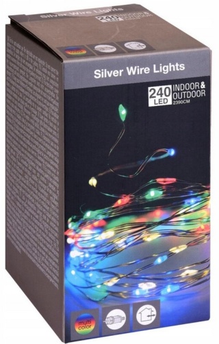 LAMPKI DRUCIKI GIRLANDA 240 LED MULTIKOLOR