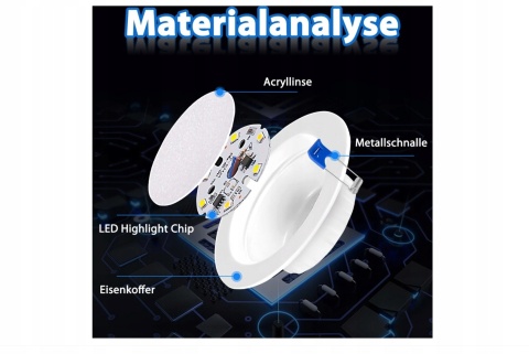 LAMPKI SUFITOWE LED ZESTAW UISEBRT 20x 5W 2700-3200K CIEPŁY BIAŁY