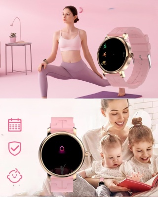 LEMFO DAMSKI INTELIGENTNY SMARTWATCH ZEGAREK DLA ANDROIDA I IOS MONITOR SNU PONAD 120 TRYBÓW SPORTOWYCH