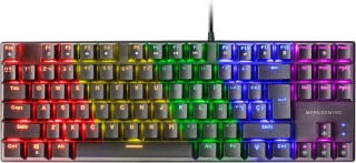 MARS GAMING MK80 MECHANICZNA KLAWIATURA DO GIER PRZEŁĄCZNIK MECHANICZNY CZERWONY JĘZYK HISZPAŃSKI CZARNY