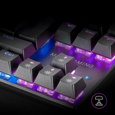 MARS GAMING MK80 MECHANICZNA KLAWIATURA DO GIER PRZEŁĄCZNIK MECHANICZNY CZERWONY JĘZYK HISZPAŃSKI CZARNY