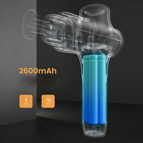 MEBAK 3 ELEKTRYCZNY PISTOLET DO MASAŻU CIAŁA ULGA CICHY 7 GŁOWIC 5 PRĘDKOŚC