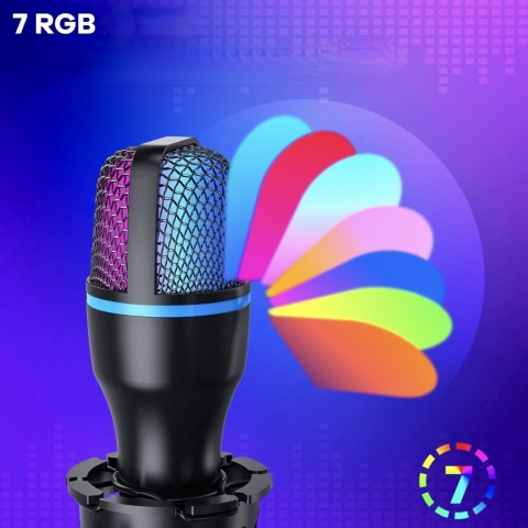 MIKROFON USB DO KOMPUTERA POJEMNOŚCIOWY DO PODCASTÓW ZE STATYWEM ORYGINALNY