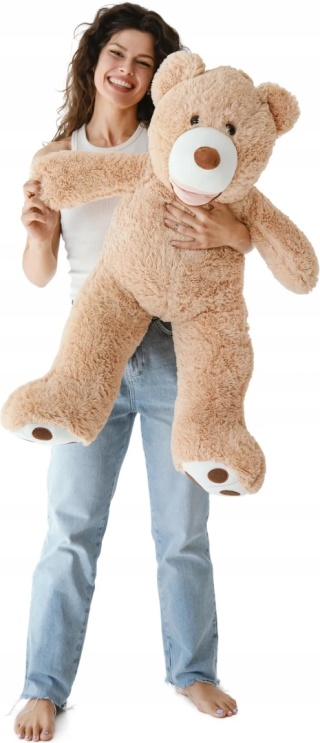 MIŚ PLUSZOWY DUŻY MASKOTKA WIELKI OGROMNY PLUSZAK PRZYTULANKA MISIU 100 CM