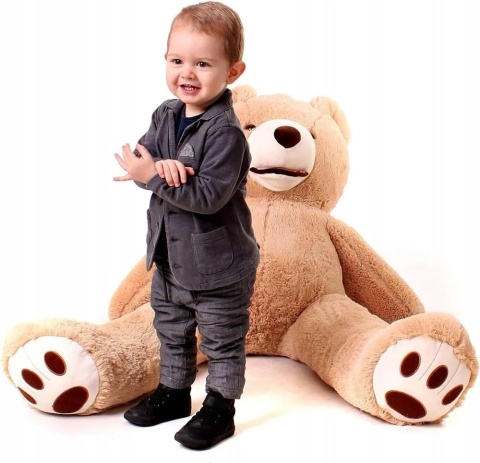 MIŚ PLUSZOWY DUŻY MASKOTKA WIELKI OGROMNY PLUSZAK PRZYTULANKA MISIU 100 CM