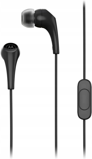 MOTOROLA Earbuds2-S SŁUCHAWKI Z MIKROFONEM DOUSZNE CZARNE ORYGINALNE